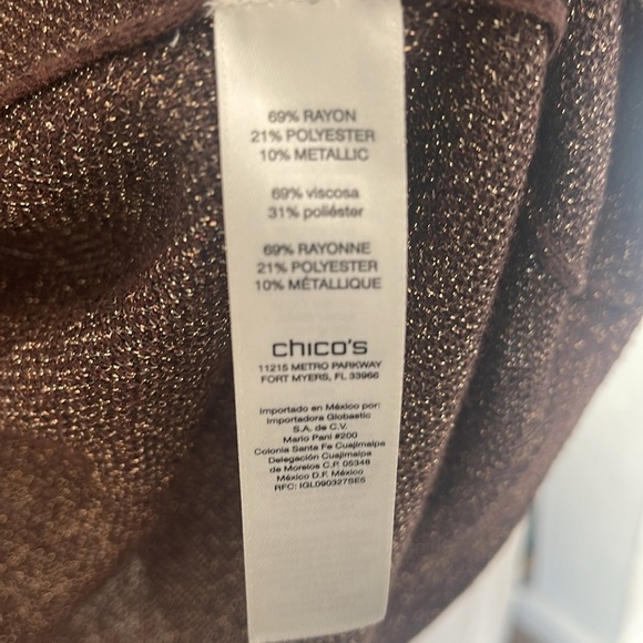 NWOT Chico’s Open Short Sleeved Sweater Size 1 (Small) - Picture 6 of 10